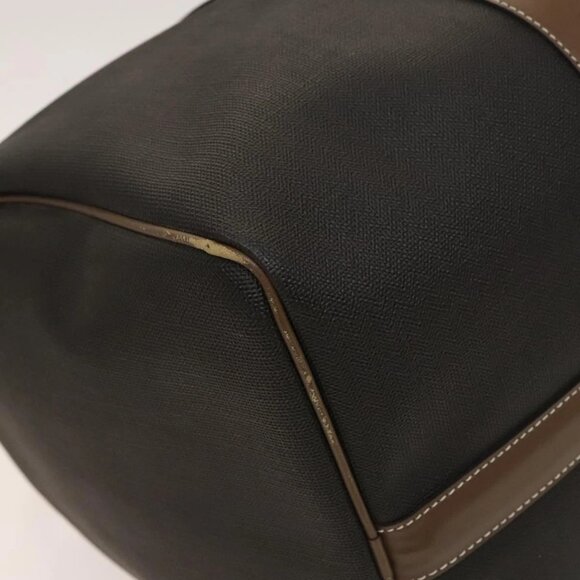 Dunhill Boston Bag PVC Brown Auth am8180 - Picture 4 of 16